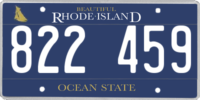 RI license plate 822459