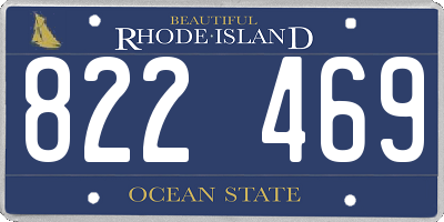 RI license plate 822469