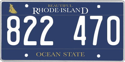 RI license plate 822470