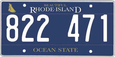 RI license plate 822471