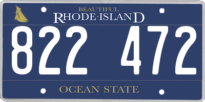 RI license plate 822472