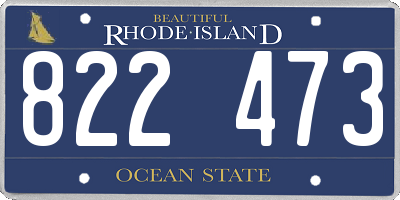 RI license plate 822473