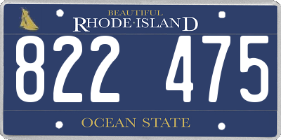 RI license plate 822475