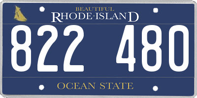 RI license plate 822480