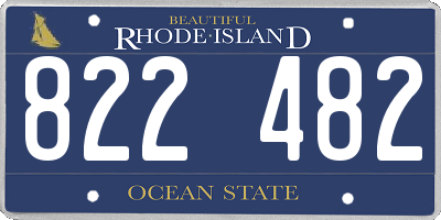 RI license plate 822482