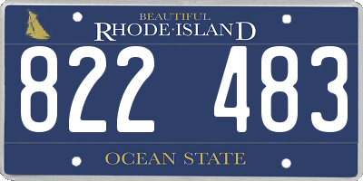 RI license plate 822483