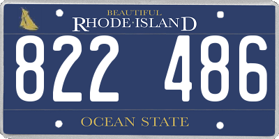 RI license plate 822486
