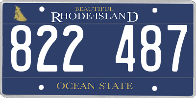 RI license plate 822487