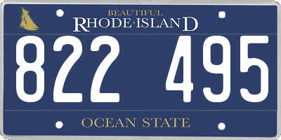 RI license plate 822495