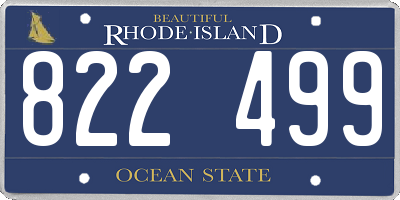 RI license plate 822499