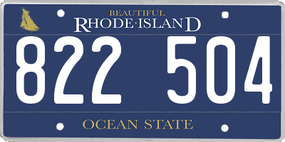 RI license plate 822504