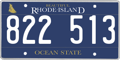RI license plate 822513