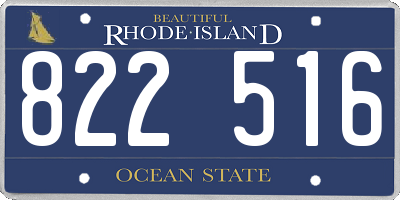 RI license plate 822516