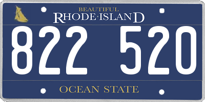 RI license plate 822520