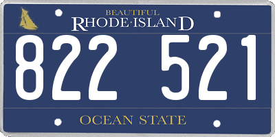 RI license plate 822521