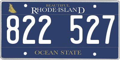 RI license plate 822527