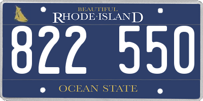 RI license plate 822550