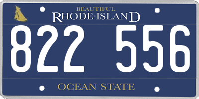 RI license plate 822556