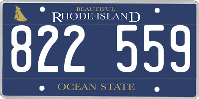 RI license plate 822559