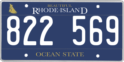 RI license plate 822569