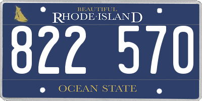 RI license plate 822570