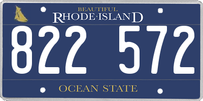 RI license plate 822572