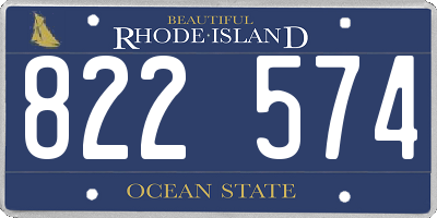 RI license plate 822574
