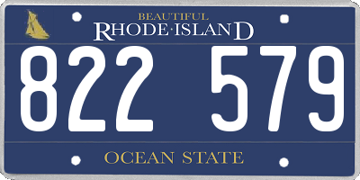 RI license plate 822579