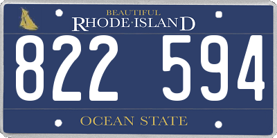 RI license plate 822594