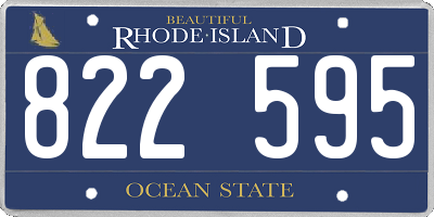RI license plate 822595