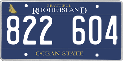 RI license plate 822604