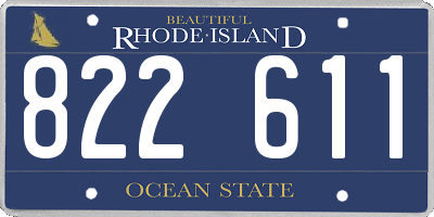 RI license plate 822611