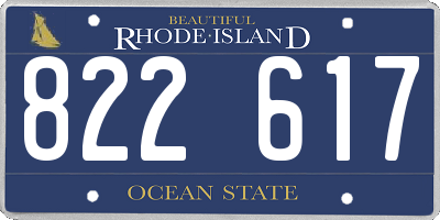 RI license plate 822617