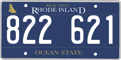 RI license plate 822621
