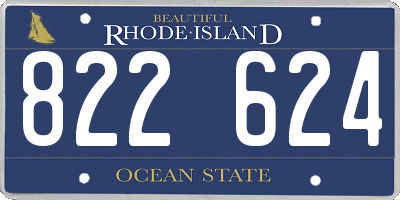 RI license plate 822624