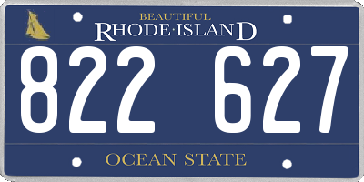 RI license plate 822627