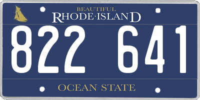 RI license plate 822641