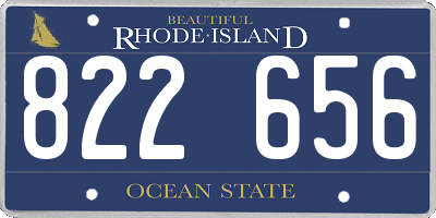 RI license plate 822656