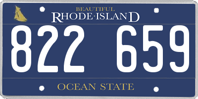 RI license plate 822659
