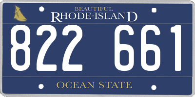 RI license plate 822661