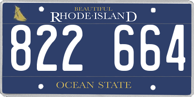 RI license plate 822664