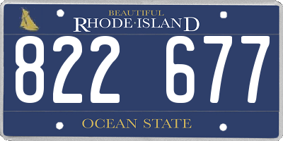 RI license plate 822677