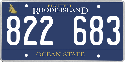 RI license plate 822683