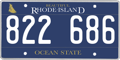 RI license plate 822686