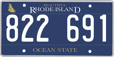 RI license plate 822691