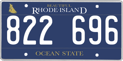 RI license plate 822696