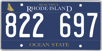 RI license plate 822697