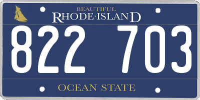 RI license plate 822703