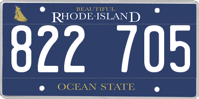 RI license plate 822705