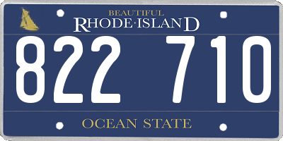 RI license plate 822710